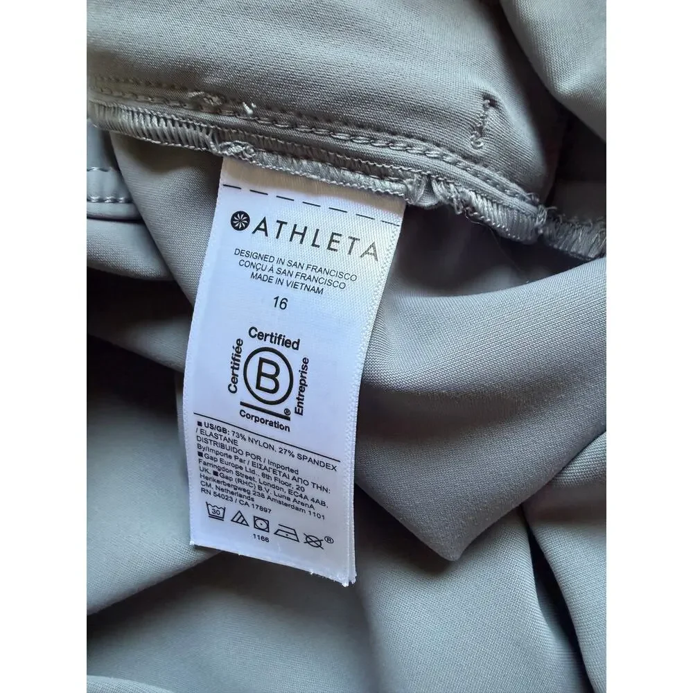 Athleta Women's Blue Gray Stellar Crop Trousers Pants Plus Size 16 - Picture 14 of 14
